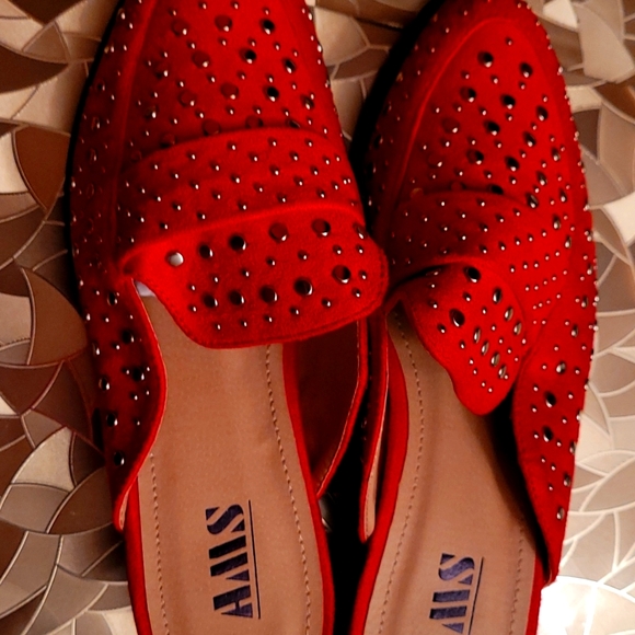 New red studded mules - Picture 1 of 4
